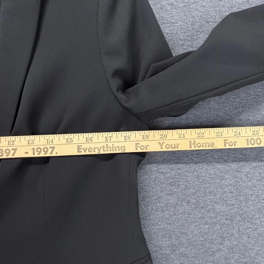 Tommy Hilfiger Blazer Womens 10 Black Single Button Gold Crest Buttons Tailored - Picture 10 of 16